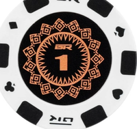Jetons de poker en argile 14g de 40mm de haute qualité casino, personnalisables en usine avec faible MOQ, tout design possible pour jeux de hasard