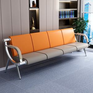 Chaise d'attente de salon en argent, prix de gros d'usine, chaise longue, canapé d'attente multi-places, canapé d'attente de hall - Product Image 2