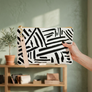 Bolso de mano textil con patrón geométrico y borlas, estilo bohemio, para mujer. - Product Image 2