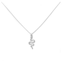 Collier avec pendentif serpent en or et strass Collier tendance pour femme Bijoux serpent délicats