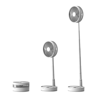 Ventilateur sur pied pliable télescopique rechargeable portable, hauteur réglable pour la maison, le camping en plein air, l'utilisation en voiture, charge de la batterie, excellent
