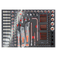 Ensemble d'outils de réparation automobile 108 pièces, kit d'outils à cliquet et clés à douilles professionnelles, ensemble d'outils manuels pour mécanicien automobile avec boîte de rangement