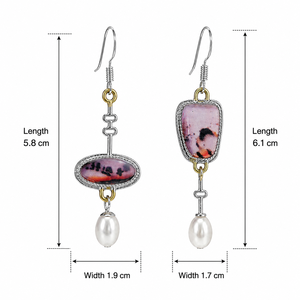 Orecchini a Triangolo con Foglie, Stile Vintage Naturale, Orecchini Pendenti Colorati, Gioielli Bohémien alla Moda per Donne - Product Image 5