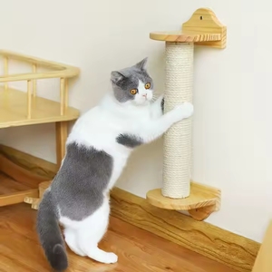 Venta al por mayor gato rascador árbol montado en la <span class=keywords><strong>pared</strong></span> gato Sisal estante juguetes gato escalada rascador - Product Image 2