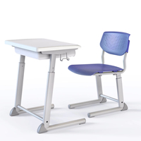 Bureau et chaise de classe réglables en hauteur, ensemble bureau et chaise pour étudiants, mobilier de classe pour enfants, pour le lycée