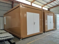 Maison conteneur plat préfabriquée détachable de 3m x 6m avec porte enroulable pour logement temporaire