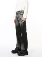 Jean en denim Amaranth pour homme, coupe ample, avec intérieur rouge foncé et motif floral, Fournisseur