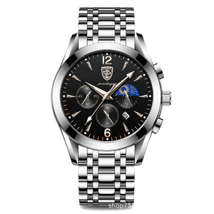 POEDAGAR, nuevo reloj deportivo para hombre, marca superior de lujo, reloj impermeable para hombre, reloj de pulsera de cuero con fecha de cuarzo para hombre <span class=keywords><strong>829</strong></span> - Product Image 3