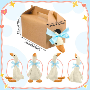 8349 simpatici simpatici giocattoli d'<span class=keywords><strong>oca</strong></span> sciocca <span class=keywords><strong>bianca</strong></span> di peluche con scatole regalo e bomboniere per feste di compleanno con nastro blu per bambini peluche sciocca <span class=keywords><strong>oca</strong></span> - Product Image 3