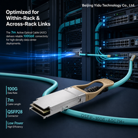 كابل بصري نشط سيسكو QSFP-100G-AOC7M QSFP28 بطول 7 متر OM3 عالي الكثافة للاتصال بين مراكز البيانات