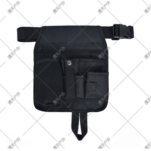 กระเป๋าคาดเอวใส่เครื่องมือหลายช่อง สีดำ โพลีเอสเตอร์ ช่องซิปด้านใน ใช้ได้ทั้งชายและหญิง สำหรับกิจกรรมกลางแจ้ง ทำสวน ทำความสะอาด ทำงาน - Product Image 1