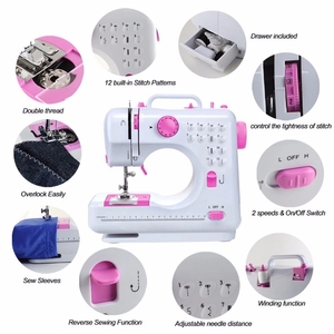 Mini Machines à coudre domestiques pour surjet industriel, autres pièces de Machine à vêtements, perruque, moteur de broderie électrique 505A - Product Image 6