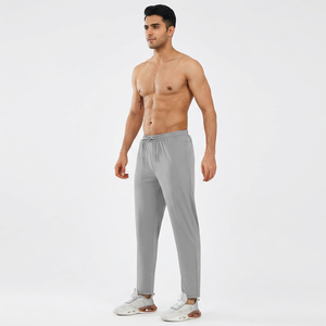 Ready Stock Men's Pants Knitted Pockets Elastic Waist Custom Logo Printed Breathable Windproof Sweatpants OEM Men's <b>Trousers</b> - Product Image 1