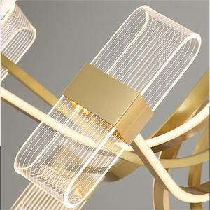 Lampadario Moderno di Lusso in Alluminio PM, Lampada a Sospensione LED a Risparmio Energetico con Protezione per gli Occhi, in Acrilico, per Soggiorno, Sala da Pranzo, Camera da Letto - Product Image 5