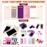 Vente en Gros de Cils Individuels Cachemire Velours Noir Mat Personnalisés Plateaux de Cils Medy Fournitures Extension de Cils Volume Faite à la Main
