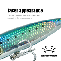 Leurre artificiel Swimbait à queue rotative, type Popper, pour la pêche, en ABS imprimé
