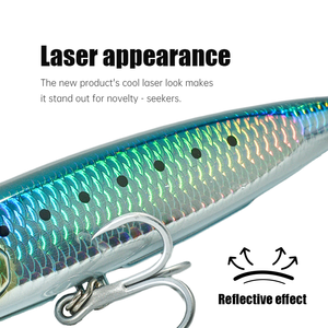 Leurre de pêche <span class=keywords><strong>ZOZ</strong></span> Swimbait, appât artificiel dur, queue rotative, popper, en ABS imprimé - Product Image 5