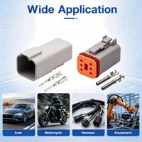 Connecteur Étanche Automobile Haidie 6 Broches Mâle-Femelle pour Camion Lourd, Capteur, Solénoïde, Alimentation et Signal DT04-6P DT06-6S