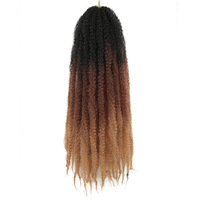 Vivian Cheveux Doux Gros Afro Crépus Bouclés Marley Twist Tressage Crochet Tresses Cheveux Tresse Cheveux Synthétique Extension En Vrac pour Mèche