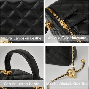 Doris & Jacky Túi đeo chéo nữ cao cấp sang trọng túi nhỏ hộp vuông chần bông Túi Đeo Vai Họa Tiết Hình Học - Product Image 4