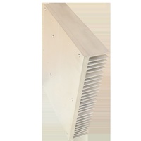 Dissipateur thermique en aluminium à ailettes rectangulaires de 100 W, longueur 200 * 120 mm et hauteur 40 mm, anodisation noire, barre LED de 200 mm