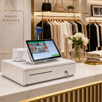 Terminal de point de vente Android à double écran, système de point de vente tout-en-un, machine de point de vente Android OS pour la publicité face au client, B2B