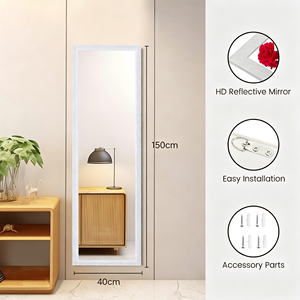 <span class=keywords><strong>Miroir</strong></span> mural pleine longueur blanc baroque, <span class=keywords><strong>miroir</strong></span> de <span class=keywords><strong>porte</strong></span> mural, <span class=keywords><strong>miroir</strong></span> de <span class=keywords><strong>dressing</strong></span> pour dortoirs, chambres, entrées, vestiaires - Product Image 3
