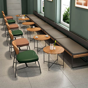 Ensembles de restaurant occidental personnalisés pour le canapé en bois de carte de mur de café <span class=keywords><strong>Club</strong></span> pour la négociation de réception de loisirs conception tout compris pour - Product Image 2