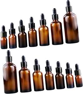 Bouteilles d'huiles essentielles en verre ambré foncé, épaisses, anti-fuite, avec compte-gouttes, tailles 1oz, 2oz, 4oz, pour sérum de soin de la peau, mascara, sérigraphie - Product Image 1