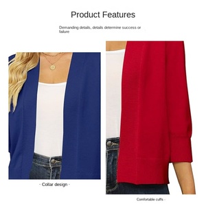 Maglione Cardigan donna inverno autunno tinta unita maglione lavorato a <span class=keywords><strong>maglia</strong></span> maglione Casual per abbigliamento femminile - Product Image 2