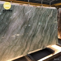 Dalle de marbre en quartzite vert poli moderne, à motifs, écologique, pour revêtement mural et revêtement de sol d'hôtel