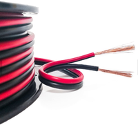 18 Awg Rouge Noir Ruban Plat Haut-Parleur Câble Haut-Parleur 18 20 Gauge Haut-Parleur Fil Audio Double Haut-Parleur Câble