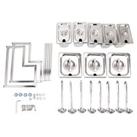Bac de maintien au chaud GN 1/1 en acier inoxydable 201 pour buffet, avec grille, pour aliments chauds, usage professionnel en cuisine, certifié LFGB