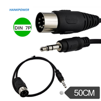 OEM usine Din 7 broches mâle à 3.5mm 1/8 pouces mâle câble Audio stéréo MIDI 7 broches à 3.5mm câble AUX