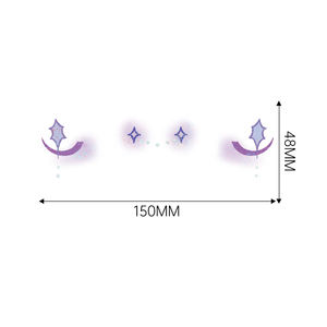 임시 반짝이 페이셜 데칼 무독성 피부 친화적 인 제거 코스프레 이벤트 및 사진 촬영을위한 오래 지속되는 샤인 - Product Image 6