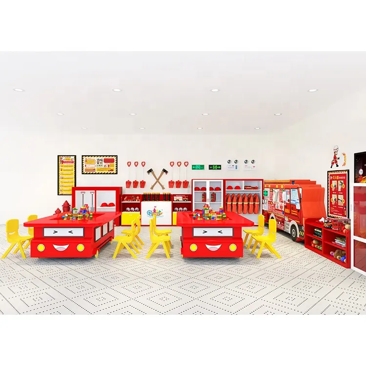 Chinese Suppliers Fire Station Funny Kids Baby Crawling Big Play House Set