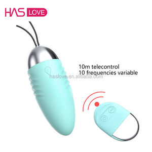 HASLOVE marchio telecomando vibratore uovo 10 metri gamma 10 modalità di vibrazione AAA batterie Dildo vibratore Dildo - Product Image 4