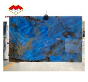 Top Blue Onyx Stone For Floor Countertop Blue Onyx Marble blue natural onyx marble background wall design