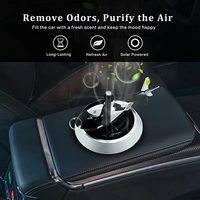 Diffuseur d'huile essentielle automobile avec rotation solaire, décoration créative de parfum de voiture, désodorisants pour voiture d'hélicoptère
