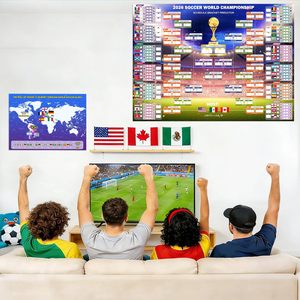 Póster Promocional de la Copa <span class=keywords><strong>Mundial</strong></span> de Fútbol 2026, Extra Grande, 43x32 Pulgadas, 2 Piezas, con 600 Pegatinas de Banderas, Tela Textil - Product Image 6