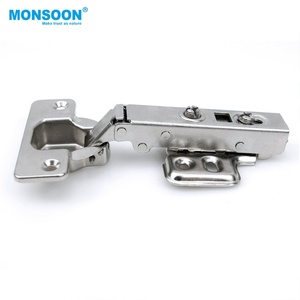 Charnière de meuble en fer de 35 mm, amortissement complet, clip à 4 trous, porte, fenêtre, armoire, charnière à fermeture douce pour chambre à coucher, bureau à domicile - Product Image 2