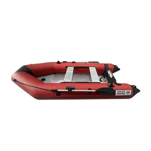 Bateau d'assaut de pêche gonflable solaire en pvc de 11,8 pieds, pour la dérive en mer, 4 chambres à air, bateau en caoutchouc de kayak de sport épaissi