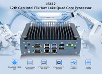 PC industriel tout-aluminium sans ventilateur Intel Celeron J6412 3x2.5G I226-V 6COM RS232/485 18GPIO DDR4 32GB pour l'automatisation industrielle
