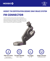 Connecteur FM standard Hoogo réglable électrogalvanisé, accessoires de soutènement sismique haute capacité pour l'ingénierie de support de tuyaux