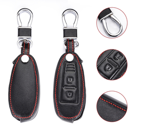 2 Nút Leather Xe Từ Xa <span class=keywords><strong>Key</strong></span> Fob Bìa Trường Hợp Đối Với <span class=keywords><strong>SUZUKI</strong></span> VITARA <span class=keywords><strong>Swift</strong></span> Ignis Kizashi SX4 Baleno ERTIGA 2016 2017 2018 - Product Image 2