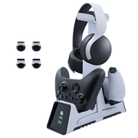 Support de chargeur double pour manette et casque pour Series X et Pro Controller avec protection contre les surintensités et la surchauffe