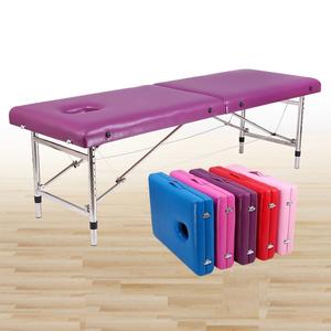 Table de massage en acier inoxydable, lit de massage portable, léger, réglable en hauteur, noir, lit de salon de <span class=keywords><strong>spa</strong></span> - Product Image 1