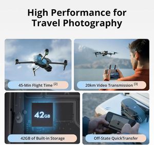 โดรนรุ่นใหม่ D J Air 3S Fly More Combo (RC 2) ระบบกลับบ้านอัตโนมัติอัจฉริยะรุ่นใหม่ พร้อมความแม่นยำที่เพิ่มขึ้น กล้องหลัก CMOS ขนาด 1 นิ้ว - Product Image 2