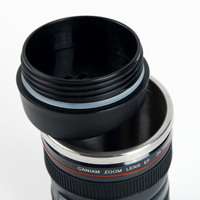 Tasse à café Offre Spéciale écologique en acier inoxydable avec objectif 400ml Tasse pour objectif d'appareil photo reflex numérique avec logo personnalisé
