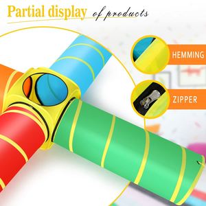 Tente de jeu pliable multicolore 4 voies facile à monter, tunnel de jeu pour enfants en polyester, jouet sportif - Product Image 2